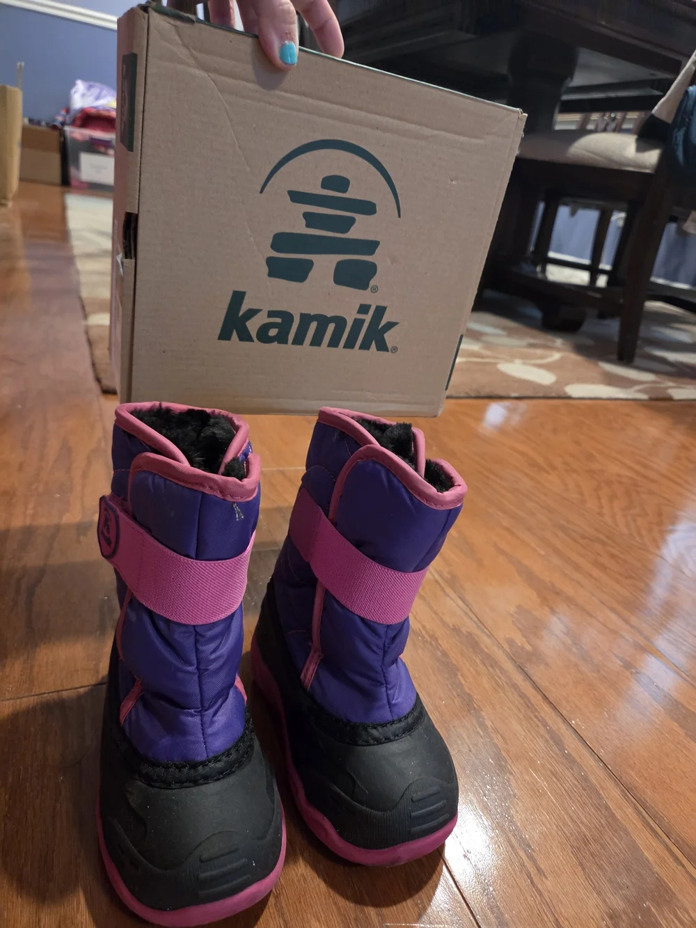 Kamik Girls Purple & Pink Snow Boots
